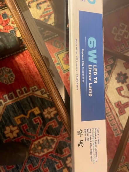 Photo of free 6W LED T8 Linear Lamp bulb (Chevy Chase DC) #1