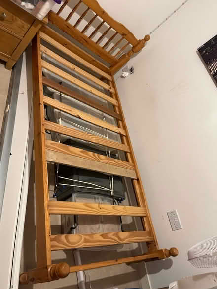 Photo of free Single pine bed frame (Guildford GU2) #1
