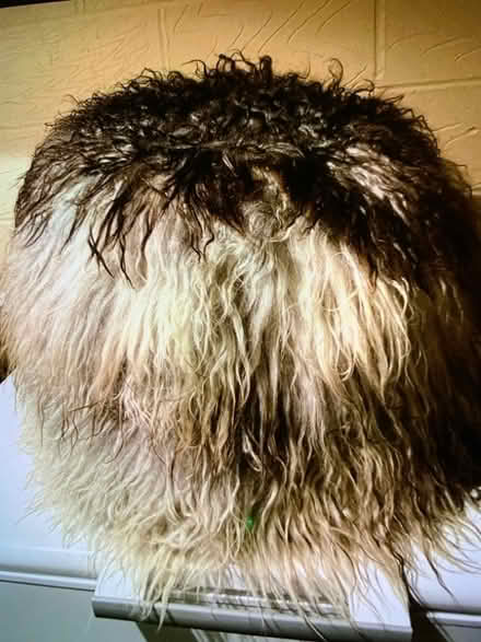 Photo of free Mongolian multi coloured grey pouffe (Leasowe CH45) #1