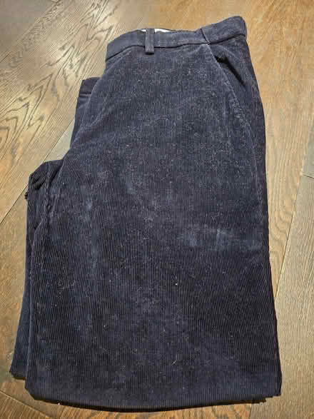 Photo of free 36/30 blue corduroy trousers (Lower Morden SM3) #1