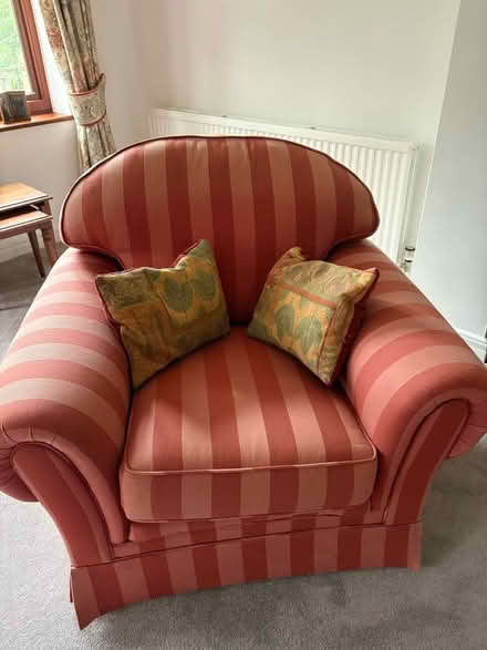Photo of free Terracotta sofa and two matching arm chairs (Radlett WD7) #2