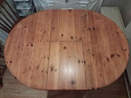 Photo of free Round Pine Dining Table & 6 Chairs (Pitsea SS13) #2