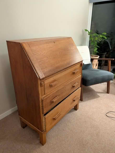 Photo of free Lovely mid-century oak bureau (OX4 - Iffley / Cowley) #3