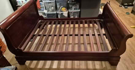 Photo of free King Size Sleigh Bed and 2 Bedside Tables (CT9) #1