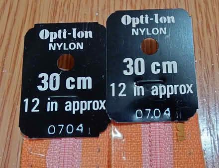 Photo of free 30cm apricot coloured zips x2 (West Bedhampton PO9) #1