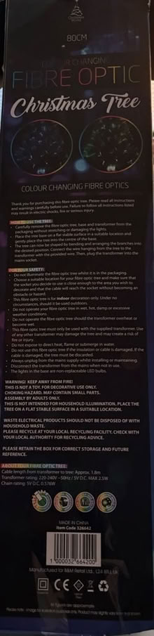 Photo of free Colour Changing Fibre Optic Christmas Tree (Weston-super-Mare BS23) #4