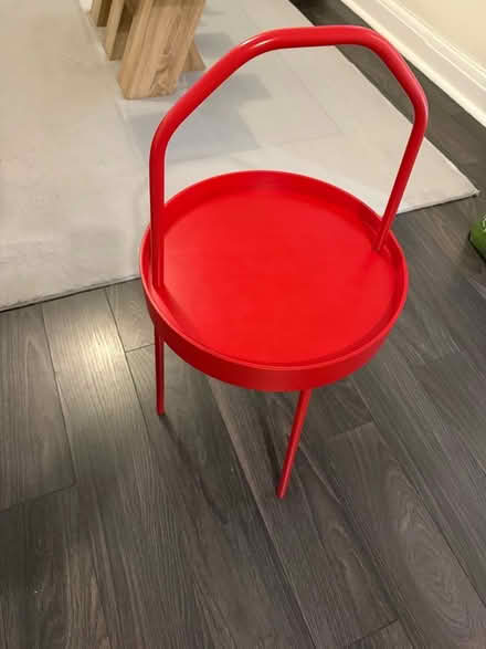 Photo of free Small Red Side Table (Charlton SE18) #2