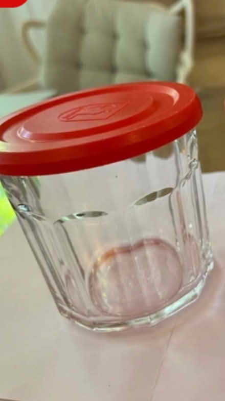 Photo of Glass jar with plastic lid (Old Malton YO17) #1