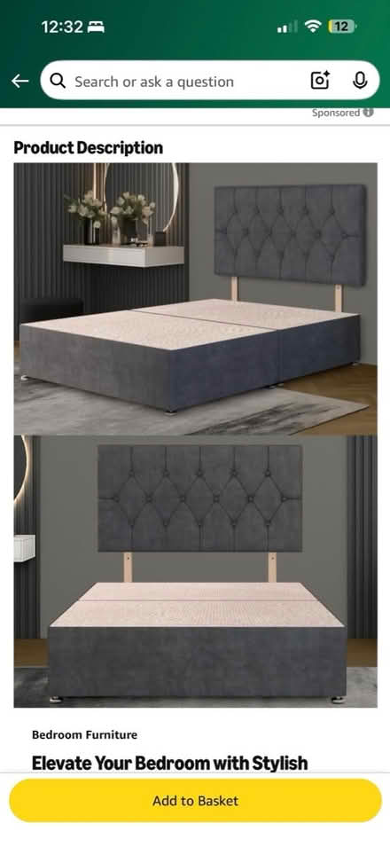 Photo of free Small double bed (Sheffield S122jj) #4