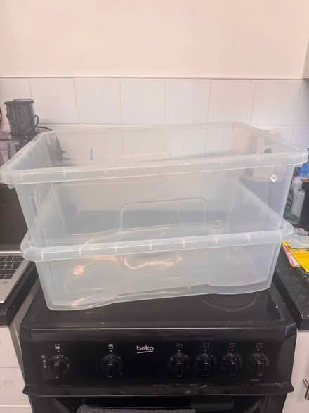 Photo of free Plastic storage boxes (Plaistow) #1