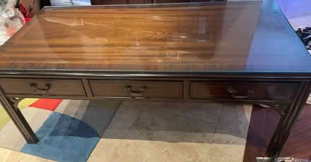 Photo of free Coffee table with glass top and 6 drawers (South Kensington SW7) #1