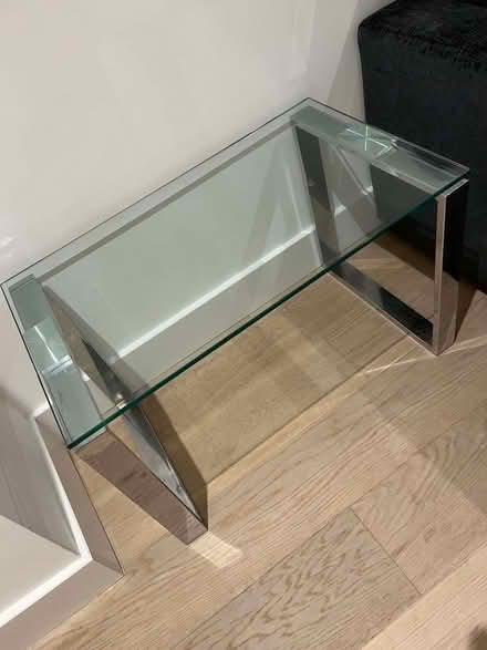 Photo of free glass/chrome side table (Poplar E14) #1