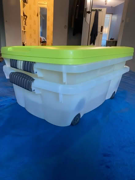 Photo of free Two storage boxes with wheels (Stepney E1) #1