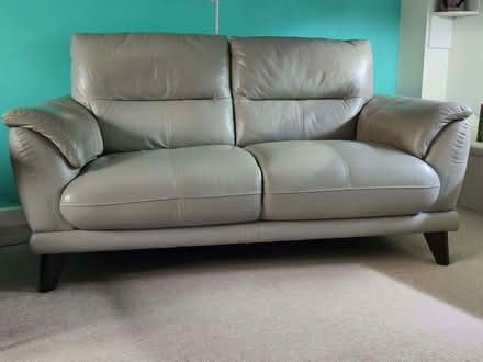 Photo of free 2 seater sofa, single recliner & poof stool (Buntingford SG9) #1