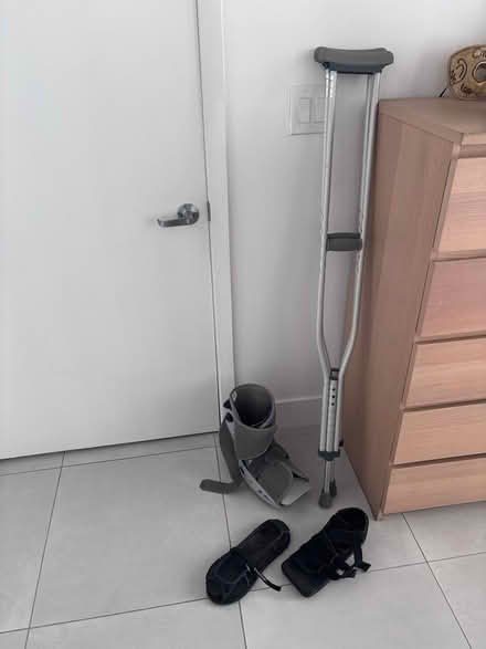 Photo of free Aluminum Crutches and foot boot (Midtown) #1