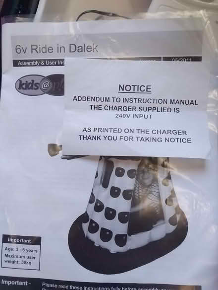 Photo of free 6v battery from kids 'ride in' toy (West Worthing BN11) #2