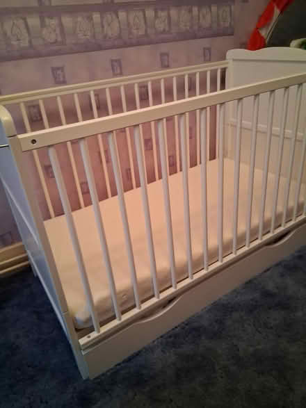 Photo of free White baby cot bed (Morden) #1