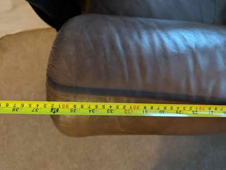 Photo of free Brown leather 2 seater settee (Joppa EH15) #3