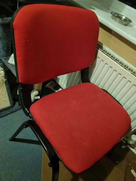 Photo of free Two red office chairs (Habberley DY11) #1