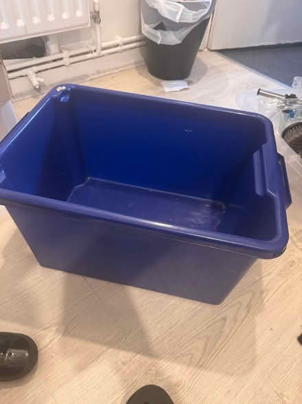Photo of free Blue storage box (Plaistow) #3