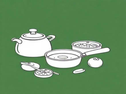 Photo of Children's toy pans, toy tea sets, play food for role play (Heskin Green PR7) #1