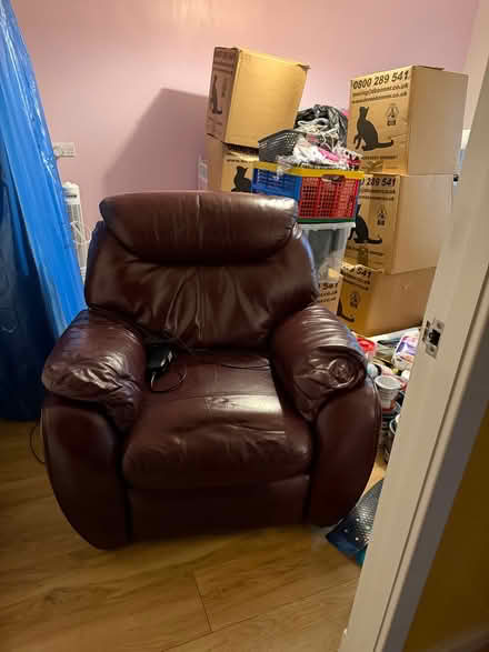 Photo of free Burgundy recliner chair (Dunbar EH42) #1