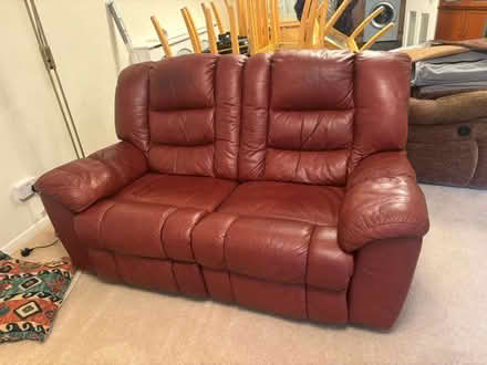 Photo of free 2 seat leather sofa. Electric (Southgate N14) #1