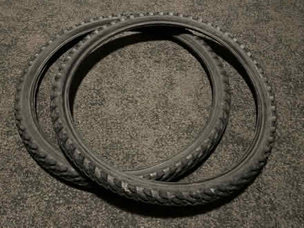 Photo of free 2x Trax Getaway 50-507 (124 x 2.0) mountain bike tyres (Horsforth LS18) #1