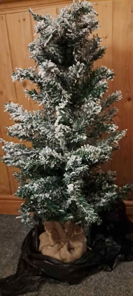 Photo of free Prelit Snowy Christmas Tree (south ham basingstoke RG22) #2