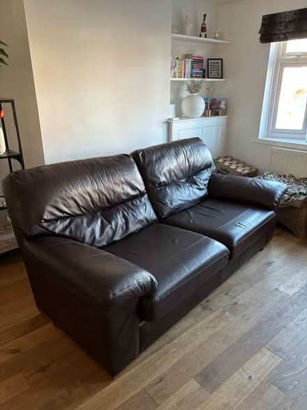 Photo of free M&S Real Leather 2 seater sofa (Cosby) #1