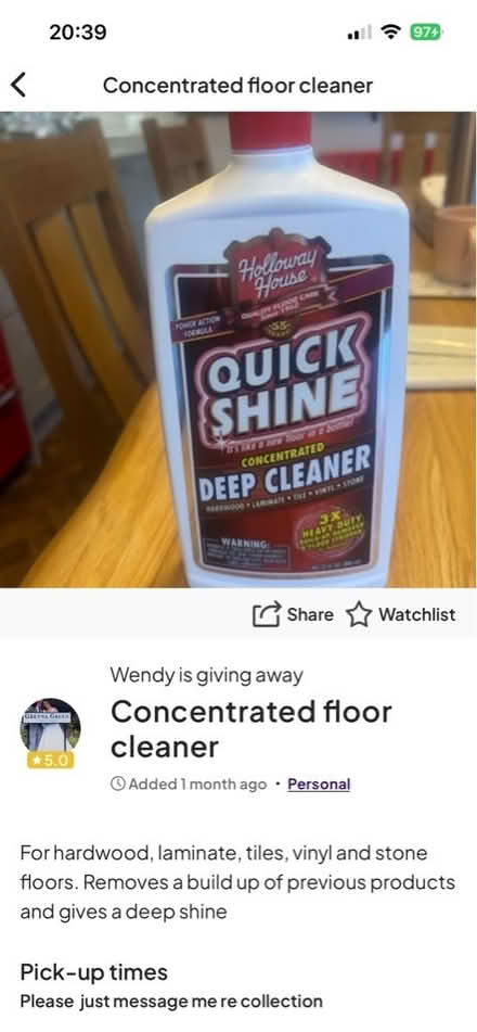 Photo of free Floor cleaner (Sowerby HX6) #1