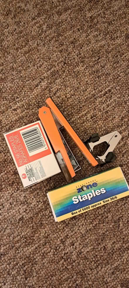 Photo of free Stapler, staples, staple remover (Wells BA5) #1
