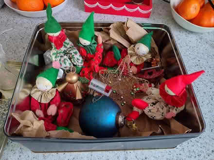 Photo of free Tin of Christmas decorations (Brincliffe Edge S7) #1
