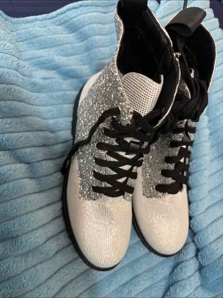Photo of free Sparkly Silver Glitter Combat Boots (Thornton Heath) #1