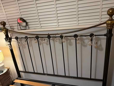 Photo of free King size bed frame (Knotty ash) #1