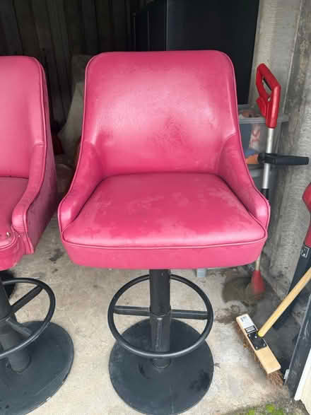 Photo of free 3 x Bar Stool Red Leather Sturdy (Kingswood BS15) #2