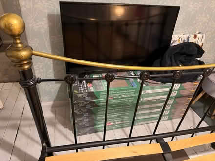 Photo of free King size bed frame (Knotty ash) #2