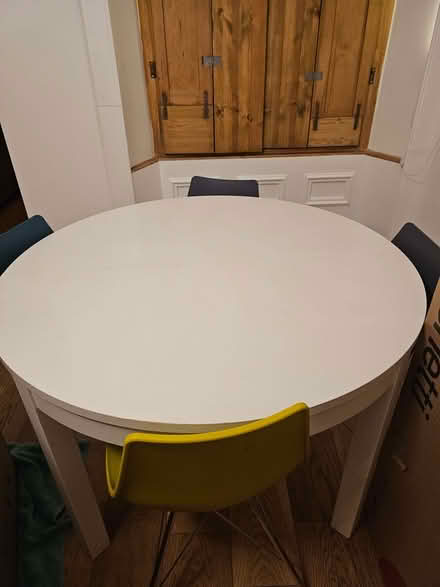 Photo of free Extendable white Ikea table (Mayfield EH9) #1