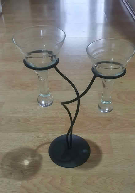Photo of free Metal candle holder with two glass inserts (Mottingham SE9) #1