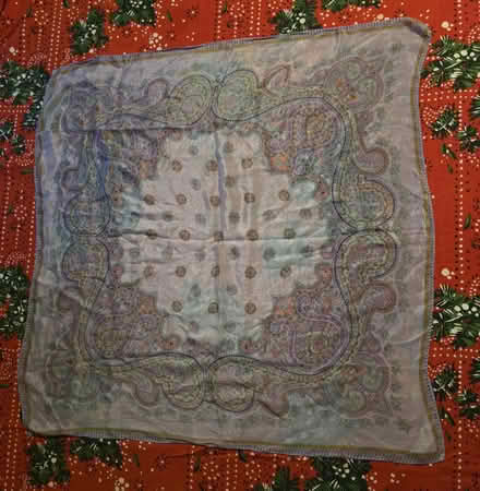 Photo of free Light Blue Paisley Scarf (West 7th) #2