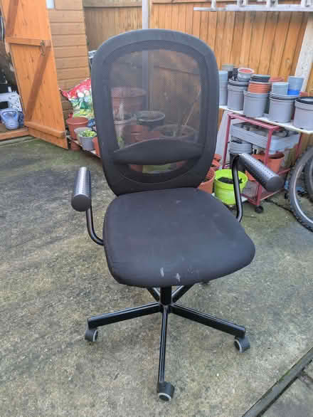 Photo of free Black office chair (Goffs Oak EN7) #1