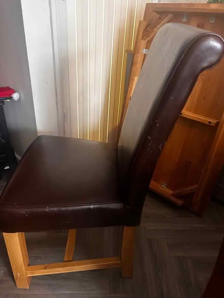 Photo of free 4 leather dining chairs (Bolsover) #1