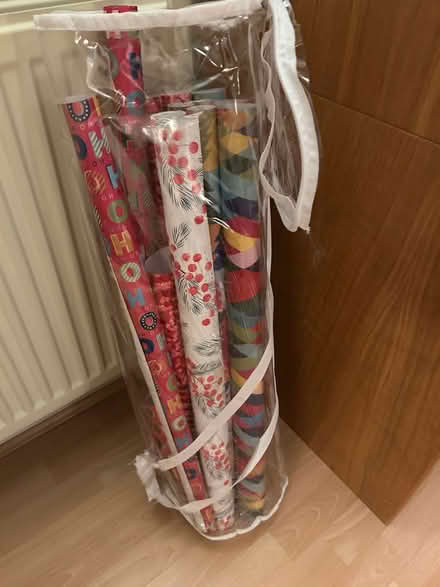 Photo of free Bag of wrapping paper rolls, various designs/lengths (Barkham RG41) #1