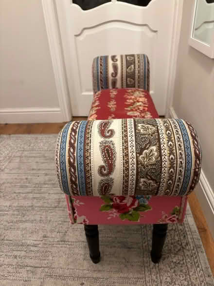 Photo of free Upholstered long seat/stool with arms (Rose Hill OX4) #1