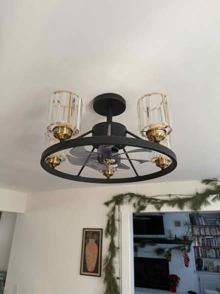 Photo of free Light fixture with fan (Philadelphia/South Jersey) #2