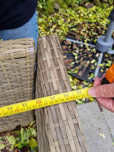 Photo of free Garden rattan sofa table & cushions (St Austell) #3