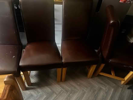 Photo of free 4 leather dining chairs (Bolsover) #2