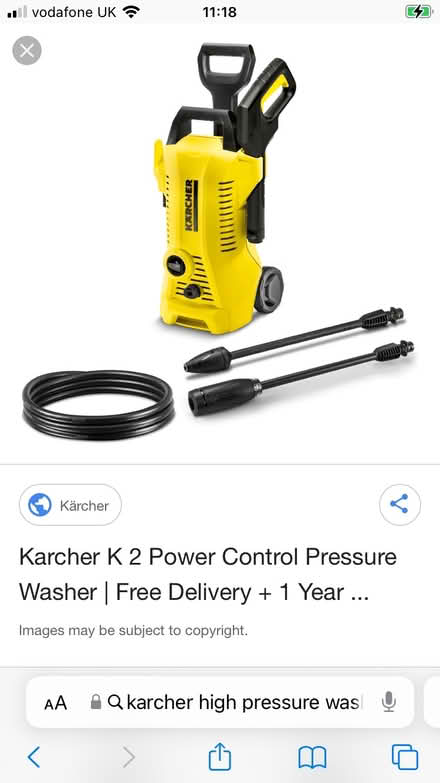 Photo of Karcher high pressure washer (Moulton Leys) #1