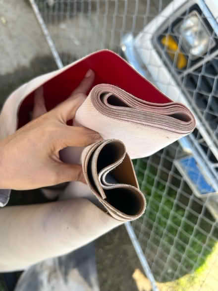 Photo of free Red & Tan Vinyl upholstery (Mission Hills) #4