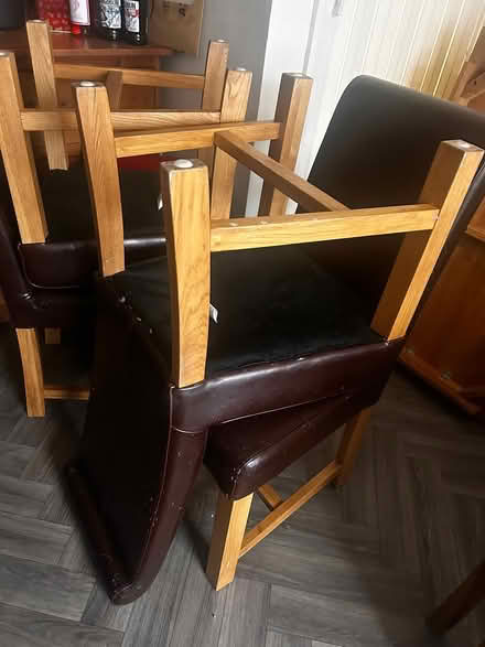 Photo of free 4 leather dining chairs (Bolsover) #3